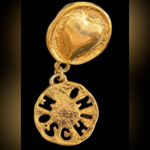 Moschino Gold Plated Brooch - Picture 2 of 3